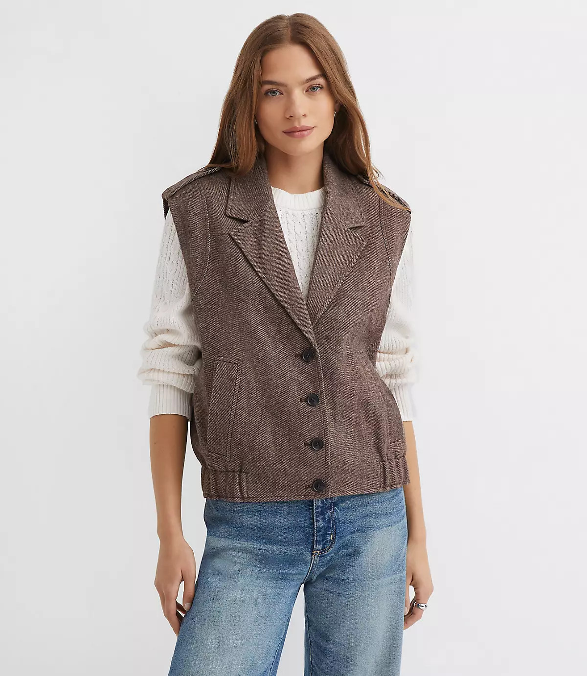Relaxed Vest Jacket | LOFT