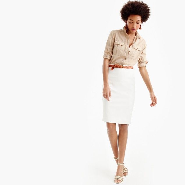 No. 2 pencil skirt in bi-stretch cotton | J.Crew US