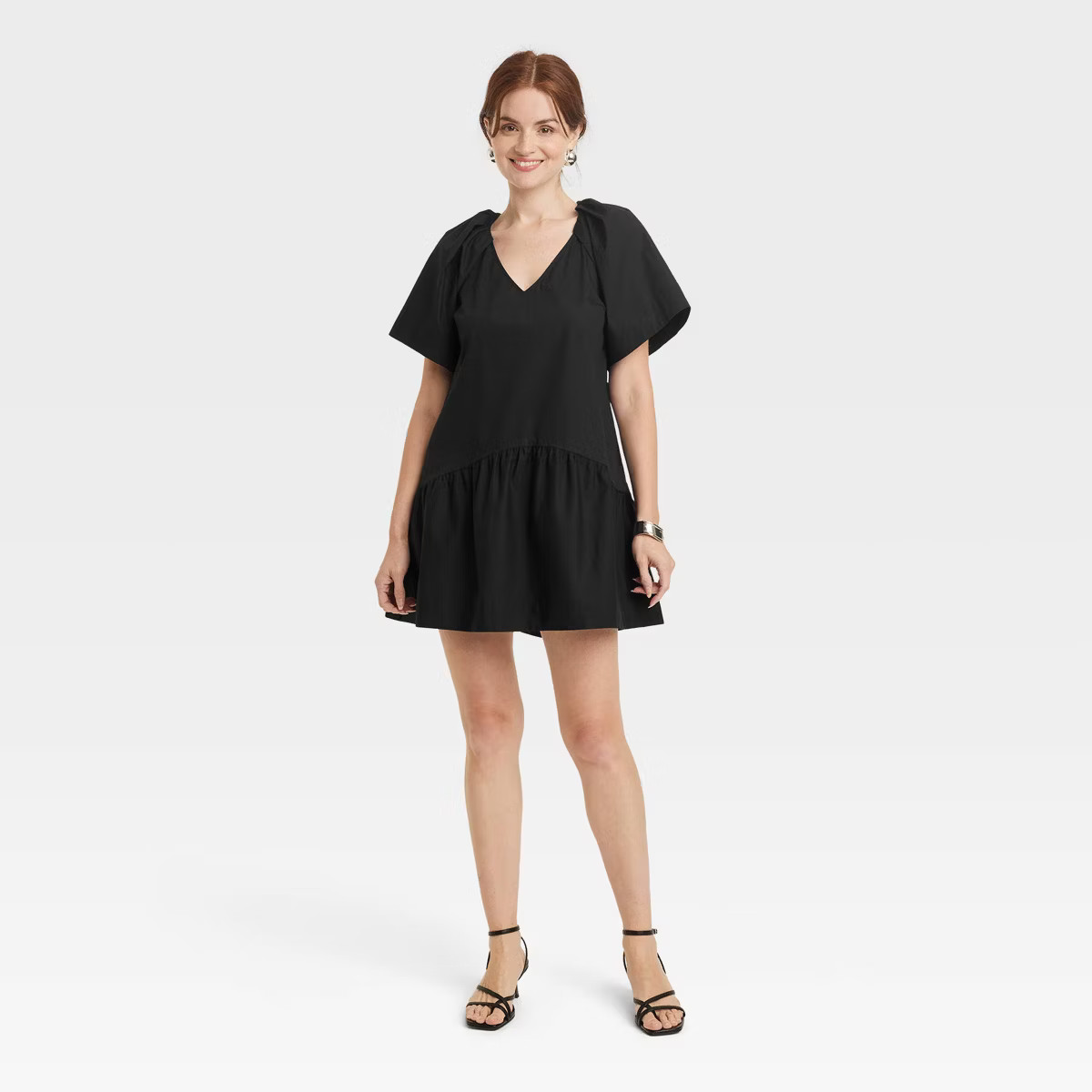 Women's Flutter Short Sleeve Mini Shift Dress - A New Day™ | Target