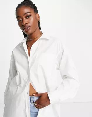 New Look long sleeve shirt in white | ASOS (Global)