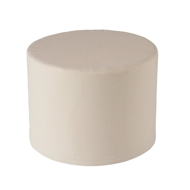 Better Homes & Gardens 20" Round Outdoor Pouf Ottoman, 1-Piece, Beige | Walmart (US)