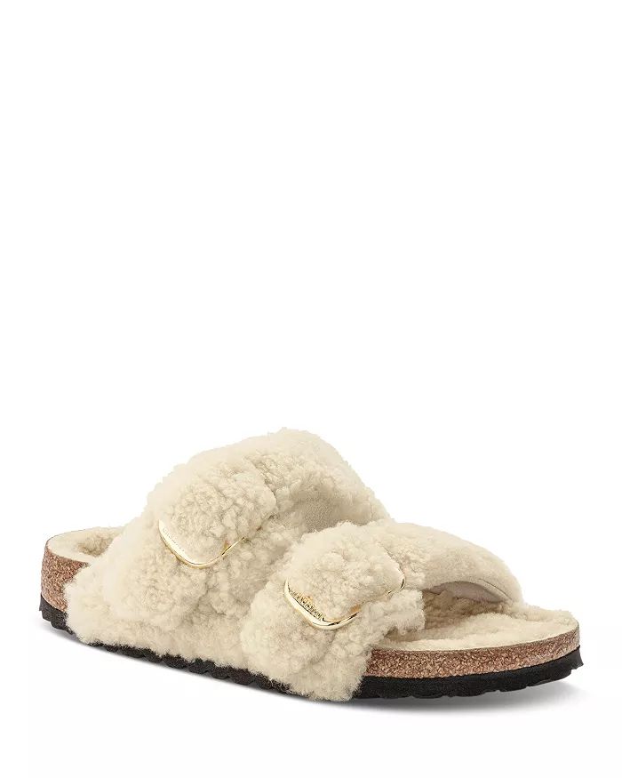 Women's Arizona Big Buckle Shearling Slide Sandals | Bloomingdale's (US)