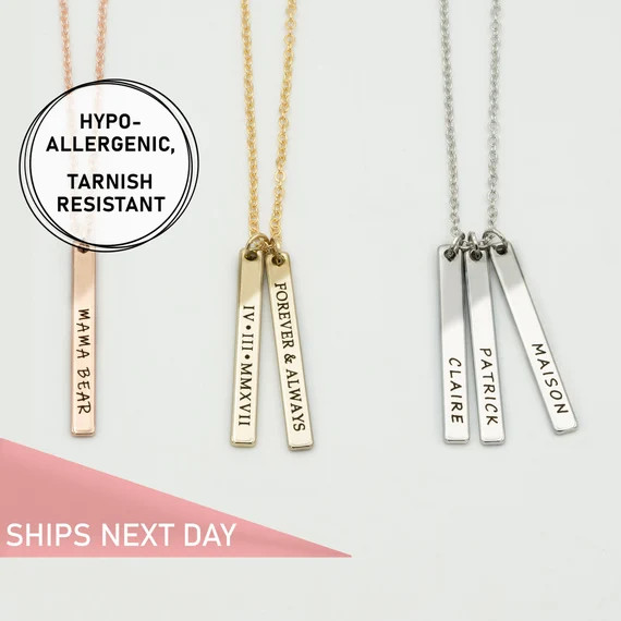 Personalized Necklace Custom Name Necklace Baby Name Necklace Mom Necklace Family Tree Necklace P... | Etsy (US)