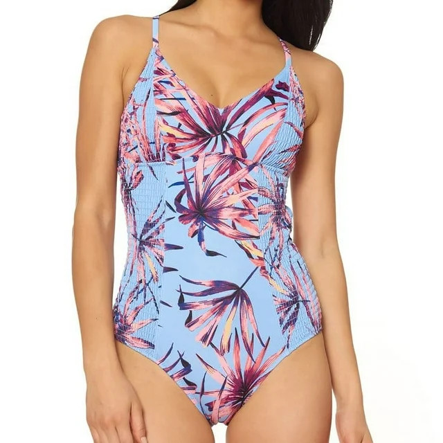 Jessica Simpson LILAC Palmy Days Cami One Piece Swimsuit, US Large | Walmart (US)