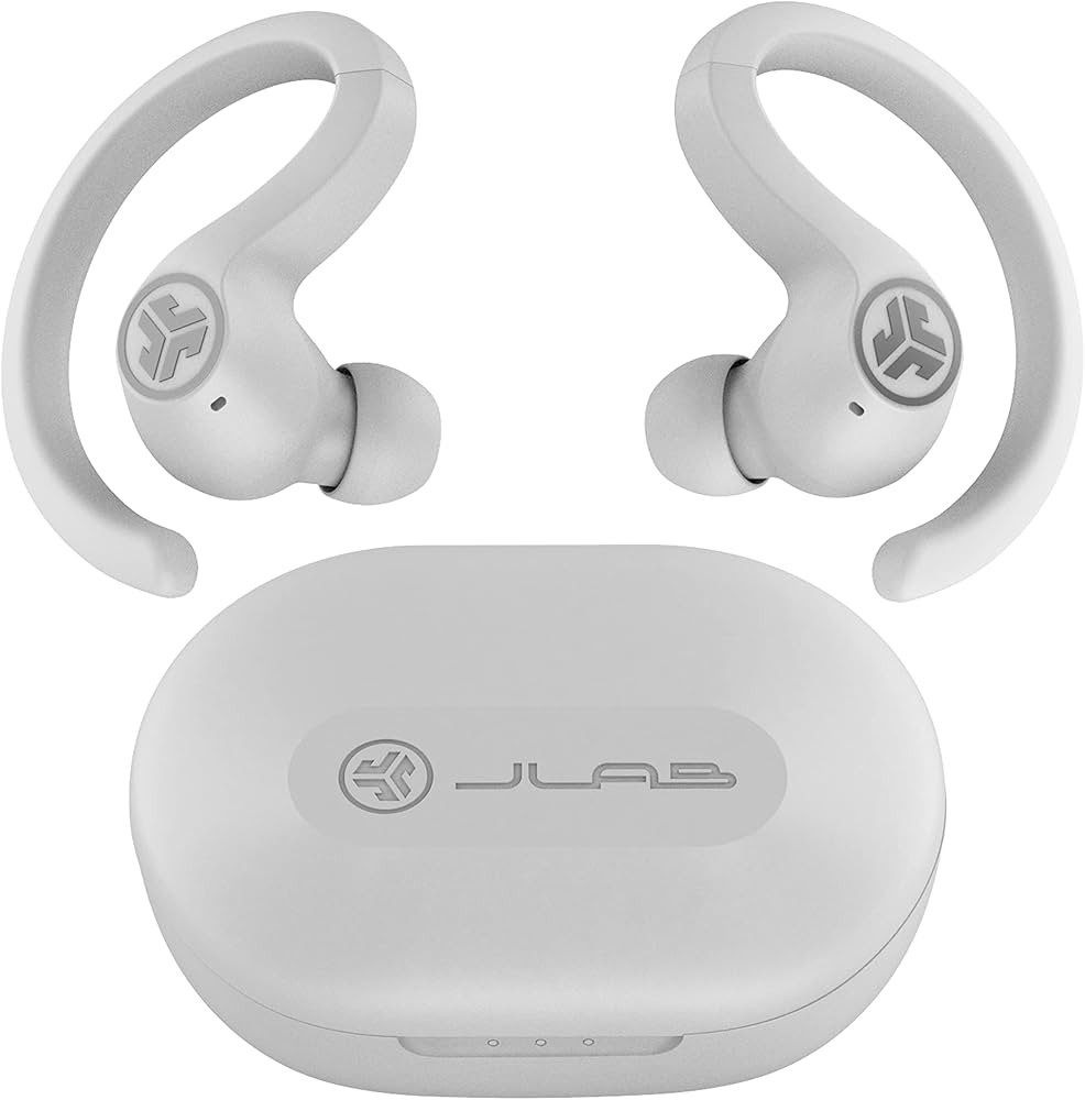 JLab JBuds Air Sport True Wireless Bluetooth Earbuds + Charging Case, White, IP66 Sweat Resistanc... | Amazon (US)