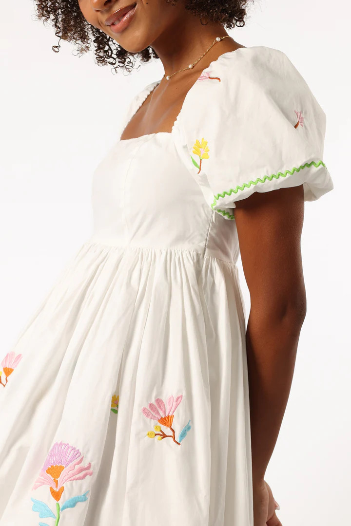 Dianna Mini Dress - Off White | Petal & Pup (US)
