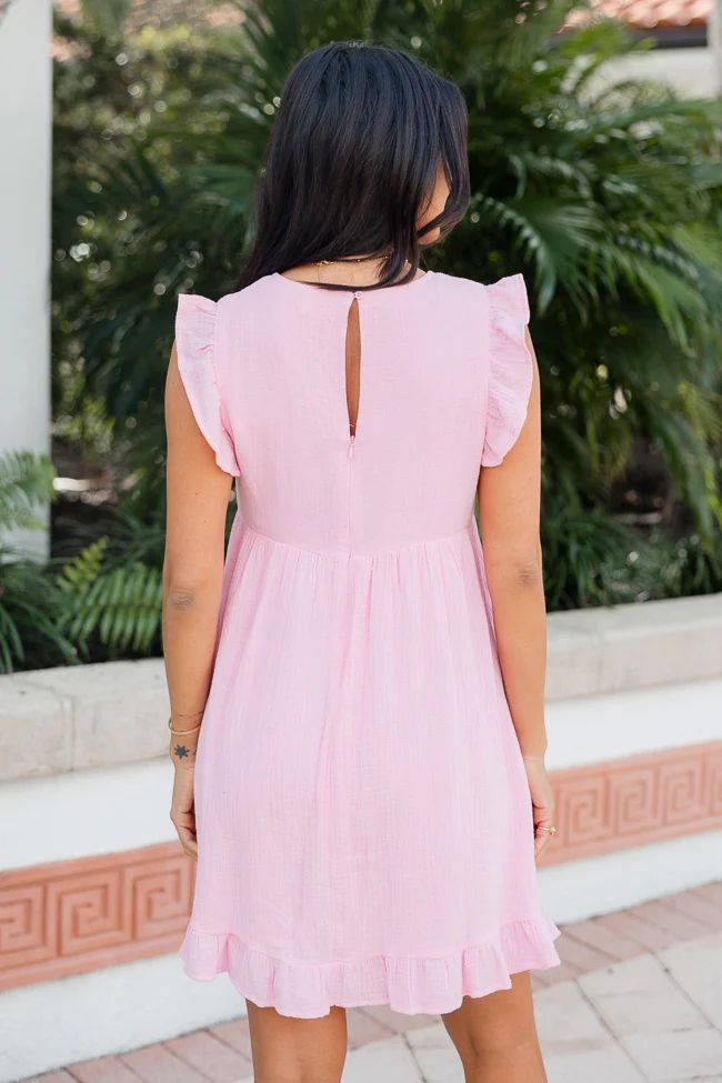You're Just My Type Pink Gauze Romper Dress FINAL SALE | Pink Lily