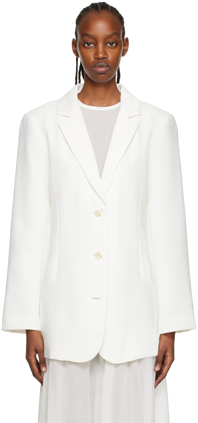 SIR. White Clemence Blazer | SSENSE