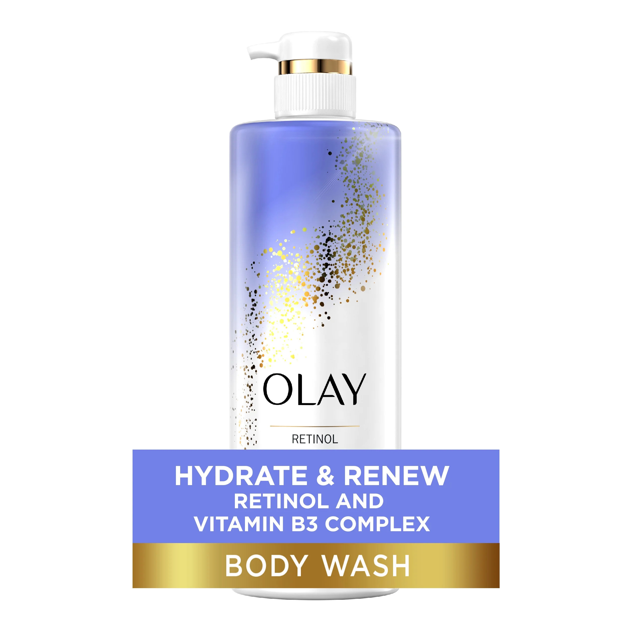 Olay Cleansing & Renewing Nighttime Women's Body Wash with Vitamin B3 and Retinol, 20 fl oz | Walmart (US)