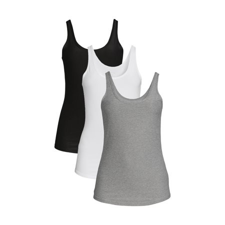No Boundaries Juniors Scoop Neck Tank Tops 3-Pack | Walmart (US)