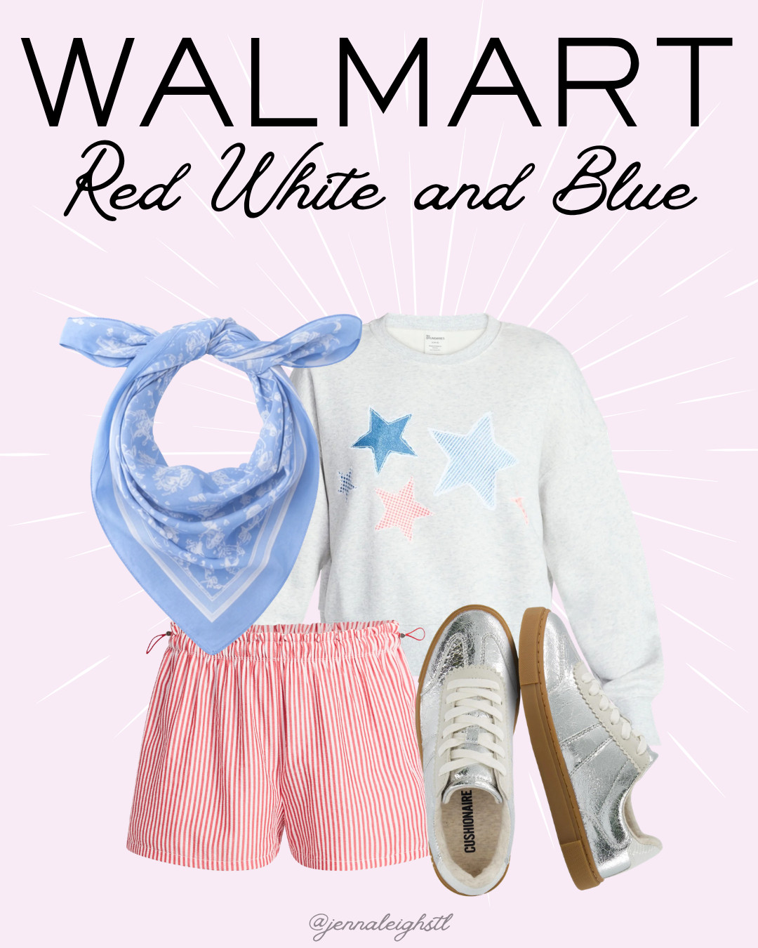 A subtle take on red, white, and blue with softer tones that still feel festive without being too bold. Perfect for an easy, everyday summer look. 

 #LTKootd #LTKSeasonal #LTKMidsize