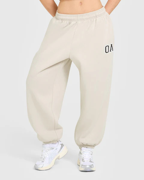 Foundations Oversized Oner Girlfriend Joggers 
 Sand | Oner Active (UK / US)