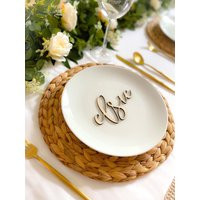 Custom Name Place Setting | Personalized Cards Plate For Wedding Baby Shower Bridal | Etsy (US)