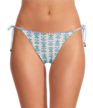 A Loves A Reversible Chevron Flower Tie Side Embroidered Swim Bottom | Dillard's | Dillard's