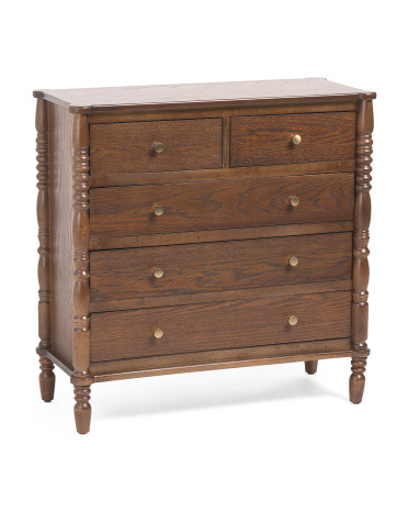 32x32 5 Drawer Spindle Dresser | TJ Maxx