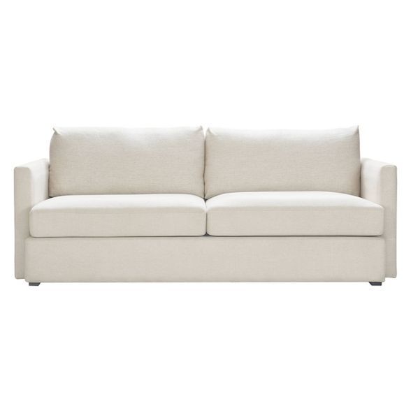 61"Amelie Mid-Century Modern Loveseat Sofa Off White - Finch | Target