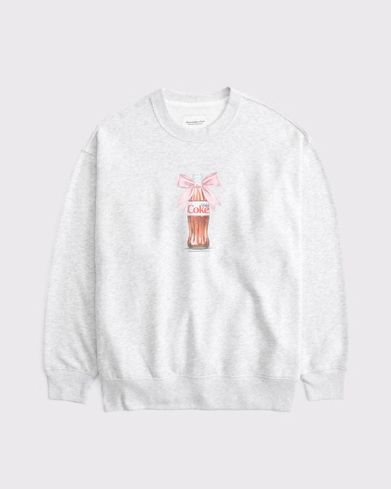 Abercrombie & Fitch Women's Diet Coke Vintage Sunday Crew in Light Gray - Size XXS | Abercrombie & Fitch (US)