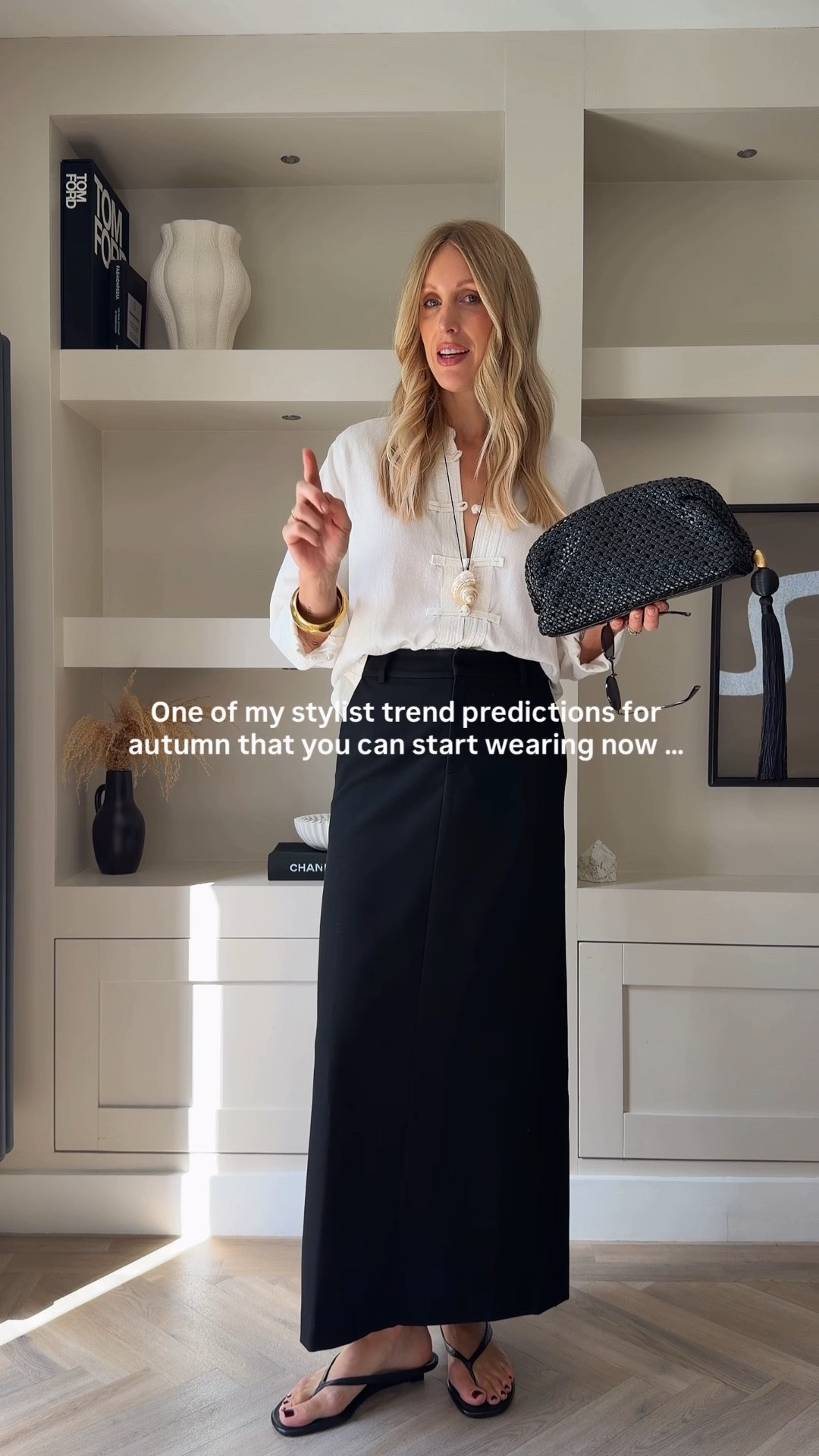 Two trend predictions for autumn - long maxi pencil skirts / column skirts and tassel details! This would be perfect for a summer work wear office outfit!  

Wearing size small in the skirt - large in the linen shirt - all linked below 👇🏼

#LTKsummer #LTKstyletip #LTKworkwear
