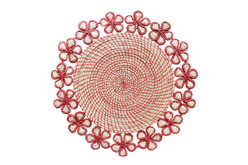 Woven Flower Iraca Placemat -15 inch | Etsy (US)