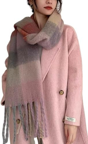 Wander Agio Winter Women Warm Scarf Long Shawl Large Scarves Cold Weather Thick Blanket Scarfs Co... | Amazon (US)
