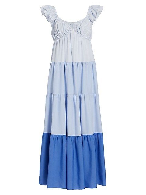 Ruffle-Sleeves Tiered Maxi Dress | Saks Fifth Avenue