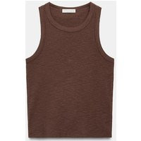 Zara - Ribbed Sleeveless Top - Burnt Umber - L - Woman | Zara UK