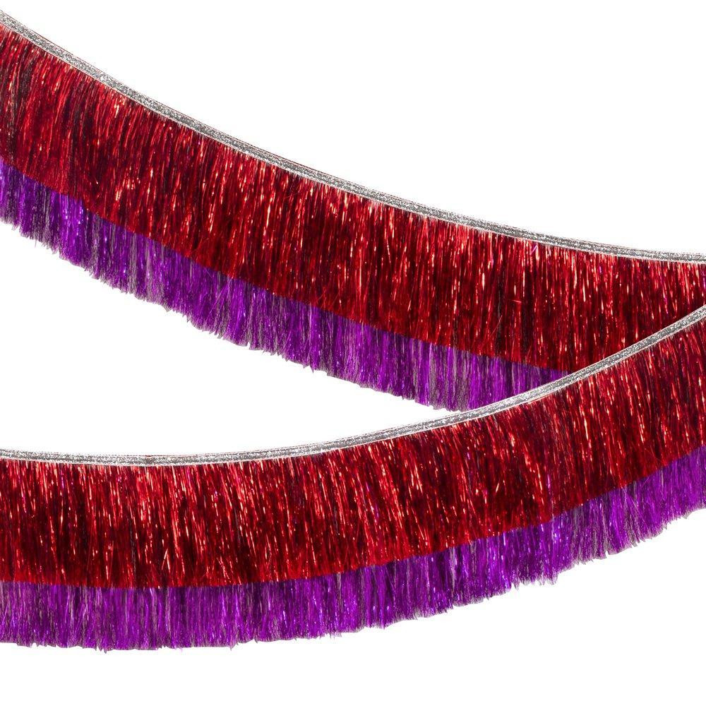 Red and Pink Tinsel Fringe Garland | Ellie and Piper