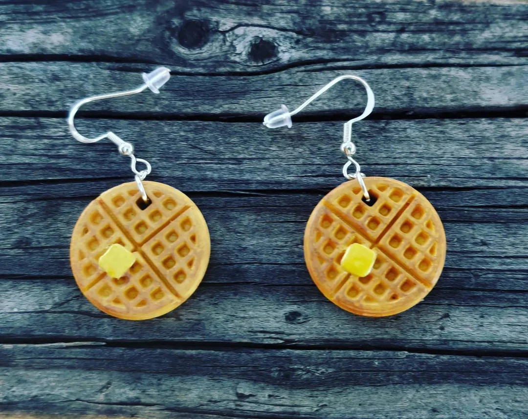 Waffle Earrings - Etsy | Etsy (US)