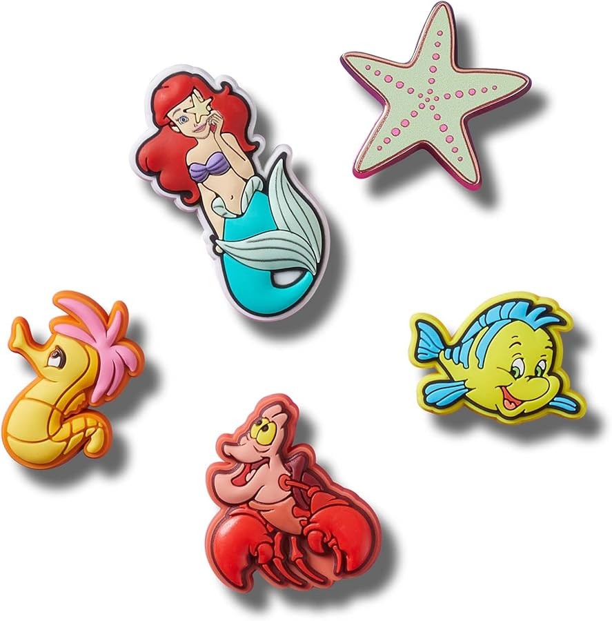 Crocs Jibbitz Shoe Charms - The Little Mermaid Disney 5 Pack | Amazon (US)
