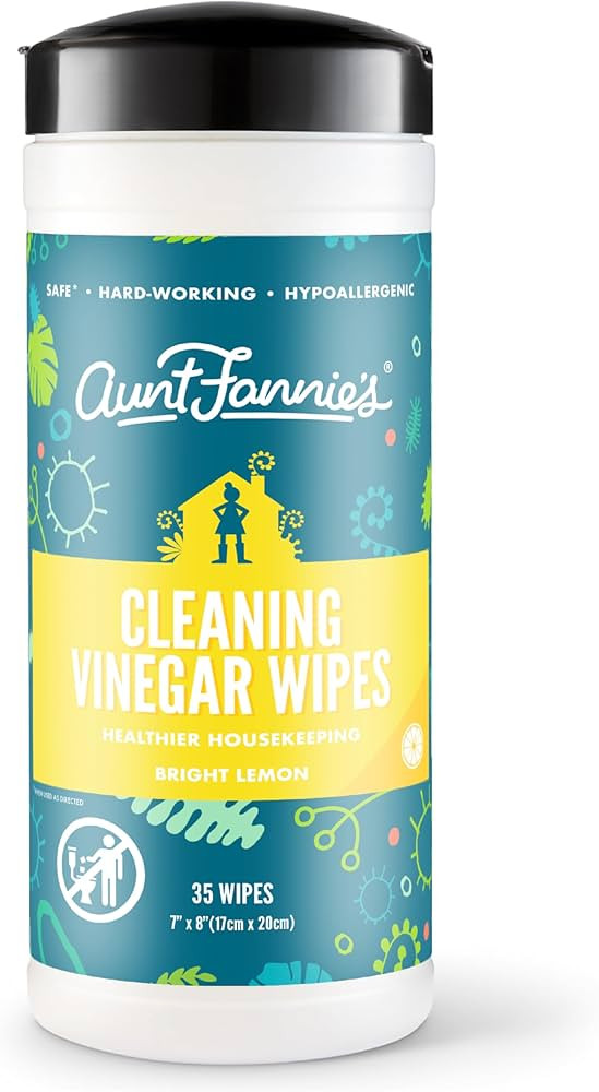 Aunt Fannie's Natural Cleaning Vinegar Wipes, Multipurpose Surface Cleaner, Bright Lemon Scent, 3... | Amazon (US)