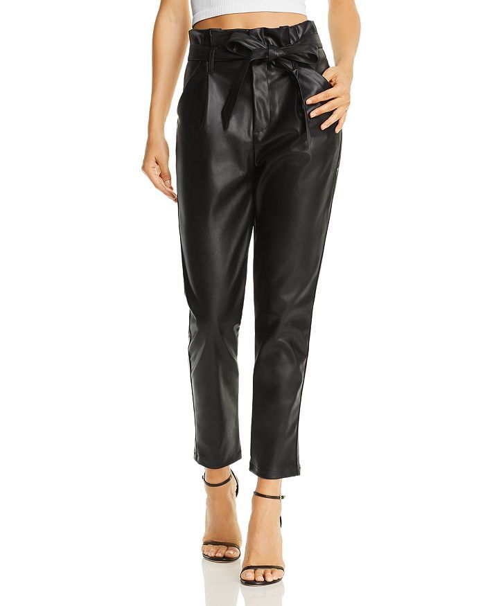Faux Leather Paperbag-Waist Pants - 100% Exclusive | Bloomingdale's (US)