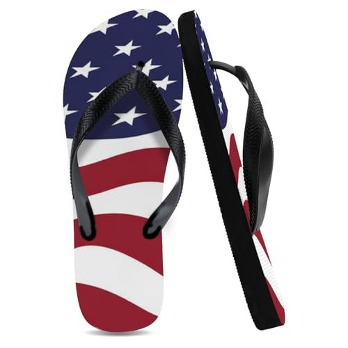 AhSUEAk 4th of July Flipflops For Women 2026 Rubber Memory Foam Thong Sandals Pool Water Shoes Slip On Slip-Resistant Slides Soft Nice Slippers Gifts for Men | Amazon (US)