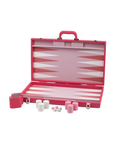 Onyx Backgammon Set With Faux Leather Case | TJ Maxx