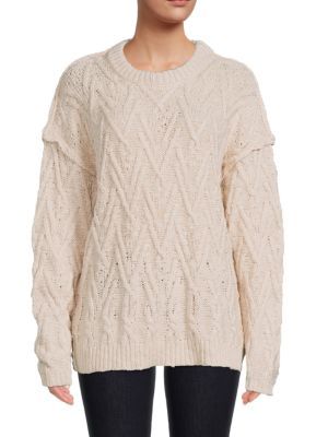 Free People Isa Cable Knit Sweater on SALE | Saks OFF 5TH | Saks Fifth Avenue OFF 5TH