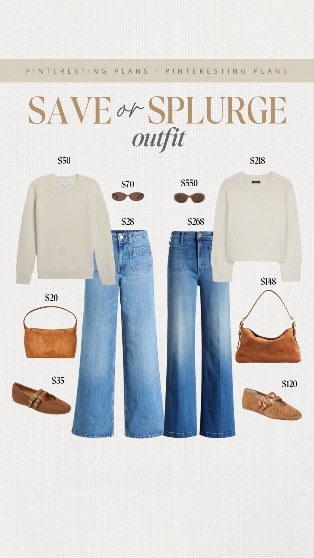 Save or splurge outfit idea 🙌🏻🙌🏻 Fall transition outfit, jeans, sweater, flats, suede purse, early fall outfit

#LTKShoeCrush #LTKStyleTip #LTKFindsUnder100