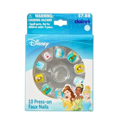 Claire s Easy to Apply Disney Princess Faux Nails Set | Walmart (US)