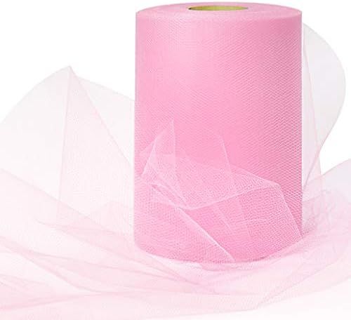 Expo International Decorative Matte Tulle Spool of 6 inch X 100 yards | Pink | Amazon (US)