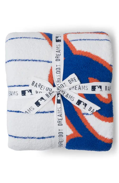 barefoot dreams CozyChic® New York Mets Throw Blanket in Mets Multi at Nordstrom | Nordstrom
