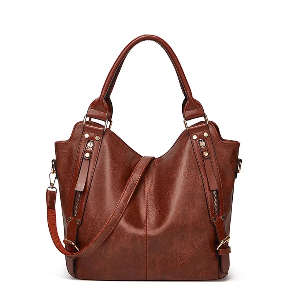 Women's Leather Purses and Handbags Top Handle Satchel Bags Large Capacity Single Shoulder Tote B... | Walmart (US)