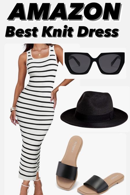 White and black knit dress 💗💗

#LTKStyleTip #LTKFindsUnder50