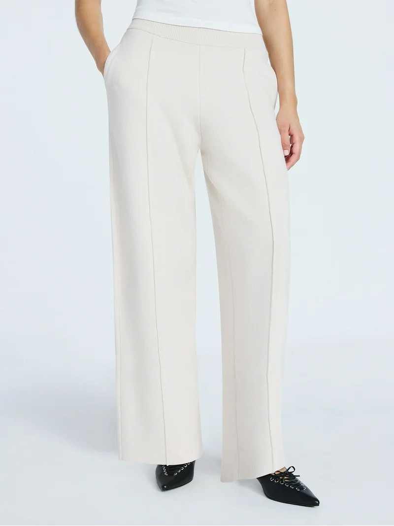 Scoop Women's Sweater Knit Barrel Pants, Sizes XS-XXL | Walmart (US)