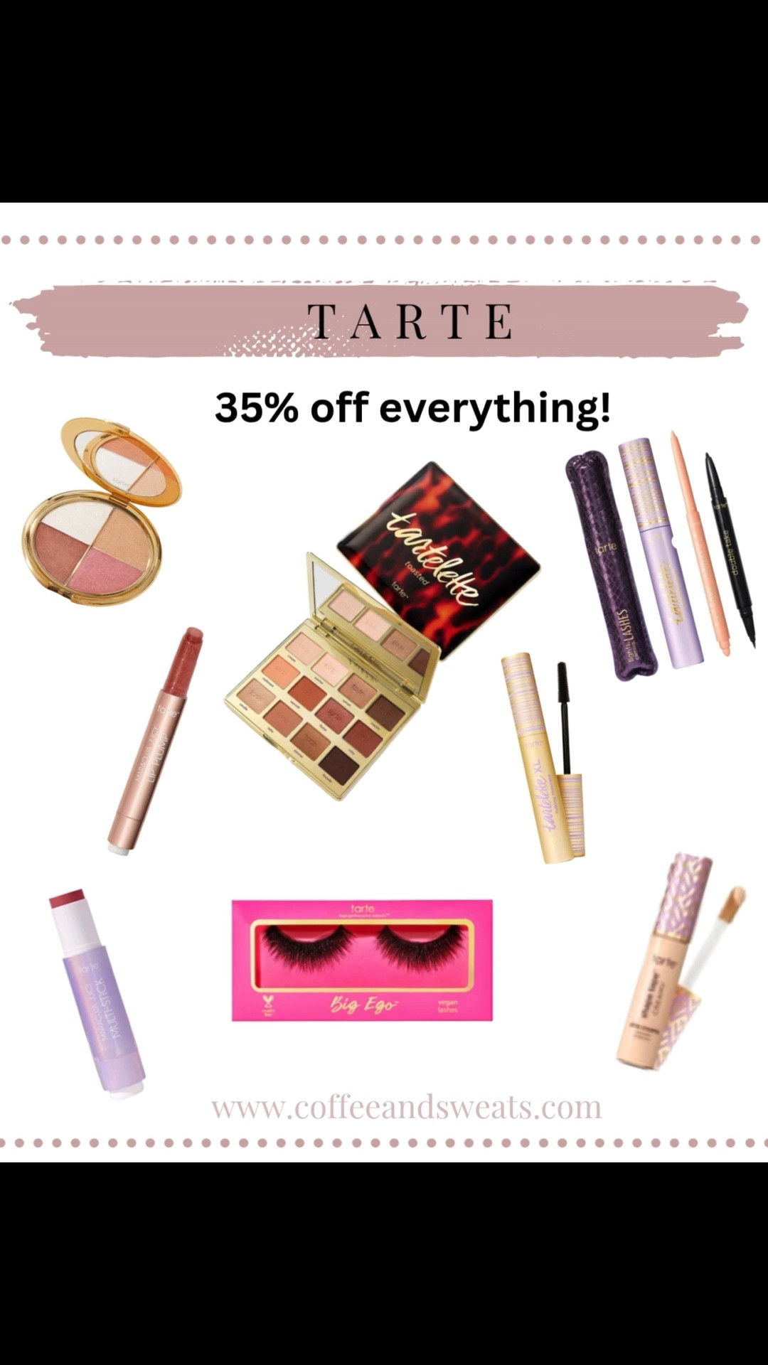 Tarte has 35% off everything! Stock up on your favorites! #tarte #cosmetics #beautydeals #sale #facebeat

#LTKSaleAlert #LTKBeauty #LTKFindsUnder50