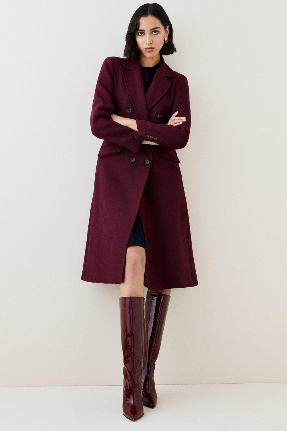 Italian Wool Fitted Coat | Karen Millen UK + IE + DE + NL