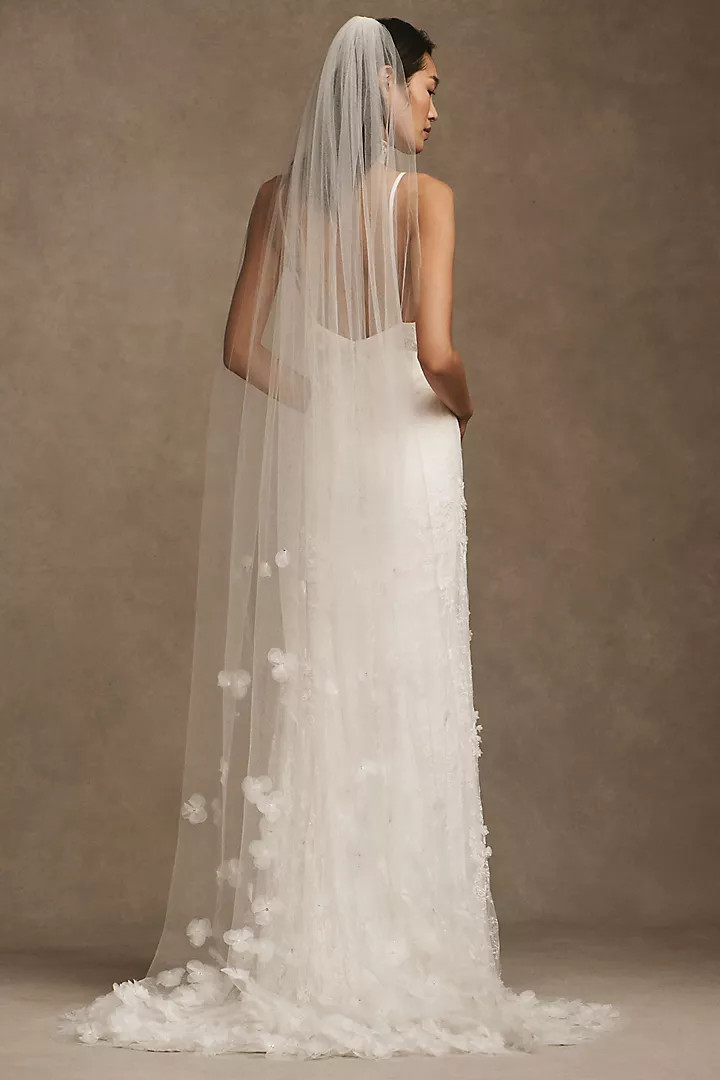 Rosyn Scattered Flowers Chapel Veil | Anthropologie (US)