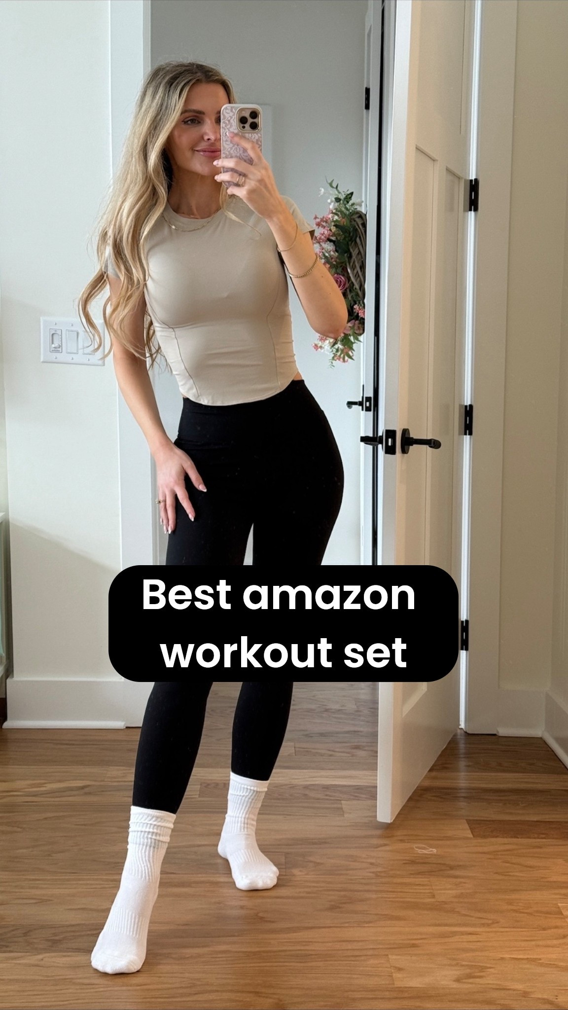 Amazon sale! 40% off on both of these leggings and workout top. I have both of them in so many colors. The quality is fantastic. I’m a size medium in both and I usually wear a size small so size up if you’re unsure. ￼

#LTKfitnessgoals #LTKOver40 #LTKSaleAlert