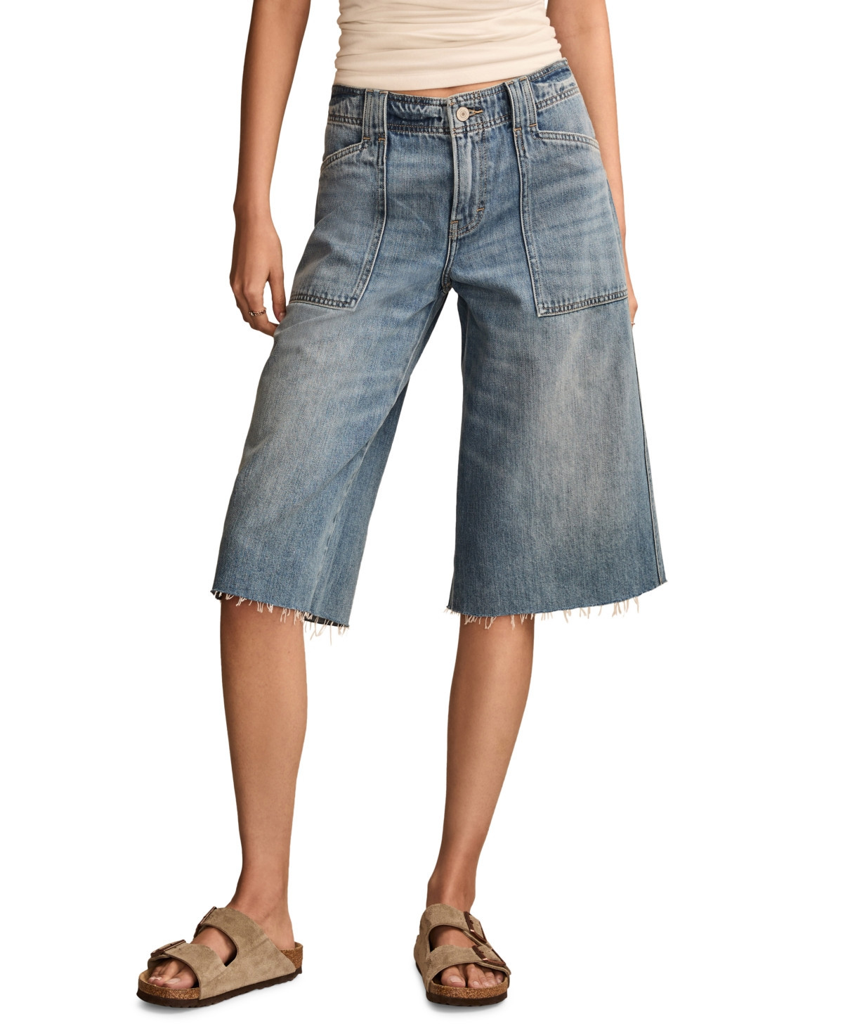 Lucky Brand Women's Denim Culottes - Wild Child Wash | Macy's