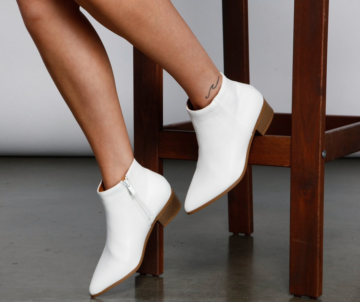 Simple And Elevated Faux Leather Booties | Windsor Stores