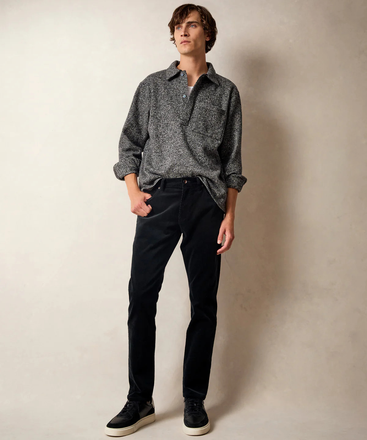 Slim Fit 5-Pocket Corduroy Pant in Pitch Black | Todd Snyder