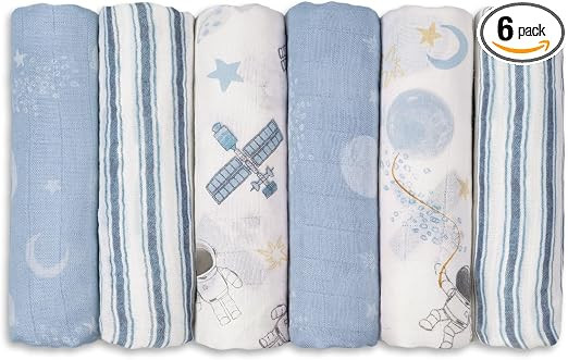 GLLQUEN BABY Muslin Squares Cloth for Baby, 6pack 70cm x 70cm Cotton Burp Cloths for Newborn, Abs... | Amazon (UK)