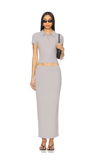 Maryssa Maxi Skirt Set in Grey | Revolve Clothing (Global)